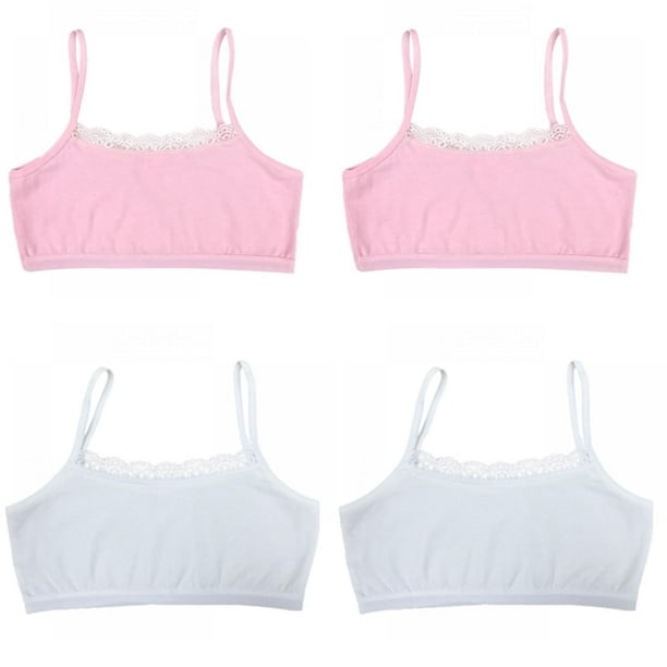 AAOMASSR 4pcs/set Lace Cotton Young Girls Training Bra Kids Vest