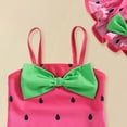 thumbnail image 5 of TOWED22 Girls' One Piece Cute Print Swimwear Cut Out Spaghetti Straps Swimsuit Floral Beach Bathing Suit for Girls Toddler Kids Red,3-6 M, 5 of 6