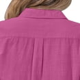 thumbnail image 4 of CHOK Chemises à Manches Longues en Coton et Lin pour Femmes, Blouses à Col, Hauts avec Poche, 4 of 6