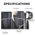 thumbnail image 3 of MightySkins Carbon Fiber Skin Compatible With Playstation 5 Slim Disk Edition Bundle - Thin Blue Line | Protective Durable Textured Carbon Fiber Finish | Easy To Apply Remove and Change, 3 of 5