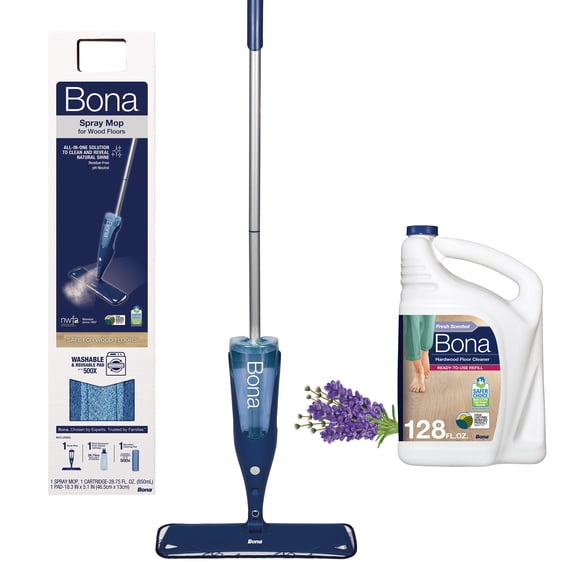 Bona Spray Mop   Hardwood Floor Cleaner, Lavender Scented, 128oz