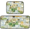 thumbnail image 7 of SKYSONIC White Grapes Wine Bottles Kitchen Rugs Set of 2, Watercolor Floor Runner Area Rug Washable Carpet Mat Perfect for Living Room Bedroom Entryway, 7 of 7