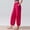 Hot Pink women wide leg pants a1, variant on Women's Wide Leg Elastic Waist Flowy Casual Beach Vacation Ankle Pants Solid Harem Palazzo Trousers Summer Lounge Travel, Coffee M