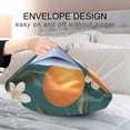 thumbnail image 4 of Yayeee Pillowcase Standard Size Set of 2 Satin Wrinkle Resistant Pillow Case, Retro Floral Orange, 4 of 7
