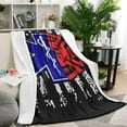 thumbnail image 3 of Firefighter Blanket Flannel Throw Blanket Retirement for Dad Husband Son Boyfriend Lightweight Comfortable All Seasons Super Soft Bed Sofa Couch Foldable Unisex 60X80 Inch, 3 of 6
