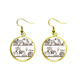 thumbnail image 1 of Niños lindos ilustración Bookshelf College Ear Dangle Golden Drop Earring Jewelry Mujer Unbranded M, 1 of 3