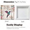 thumbnail image 3 of Hummingbird Wooden Box Sign Hummingbird Gifts Funny Hummingbird Decor for Living Room Shabby Chic Bedroom Decor Shelf Decorations for Home Office Wood Block Signs Housewarming Gifts 7x7 In, 3 of 6