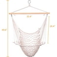 thumbnail image 6 of Mother's Day Sales - Indoor Outdoor Garden Cotton Hanging Rope Air/Sky Chair Swing Beige Hammocks, 6 of 6