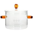 thumbnail image 1 of Shisuyan Glass Stockpot Kitchen Noodle Pot Double Handle Cooking Pot Instant Noodle Boiling Pot Kitchen Pot, 1 of 8