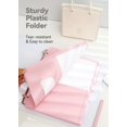 thumbnail image 4 of MetalM Plastic Folders with Pockets 3 Hole Punched, 6 Pack Pink Pocket Folders for 3 Ring Binder, Unique 1/3 Cut Tabs with Colorful Labels, School Folders, Letter Size, 4 of 12