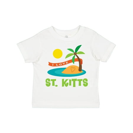 

Inktastic I Love St. Kitts Gift Toddler Boy or Toddler Girl T-Shirt