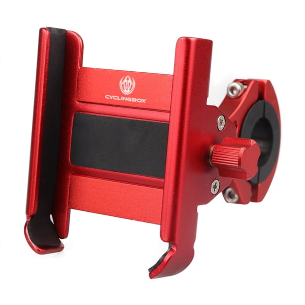 Poseedor Soporte de teléfono móvil de bicicleta de aleación de aluminio aumentado 360 ° de rotación Soporte de teléfono de motocicleta ajustable Soporte de teléfono con espejo retrovisor para bicicle