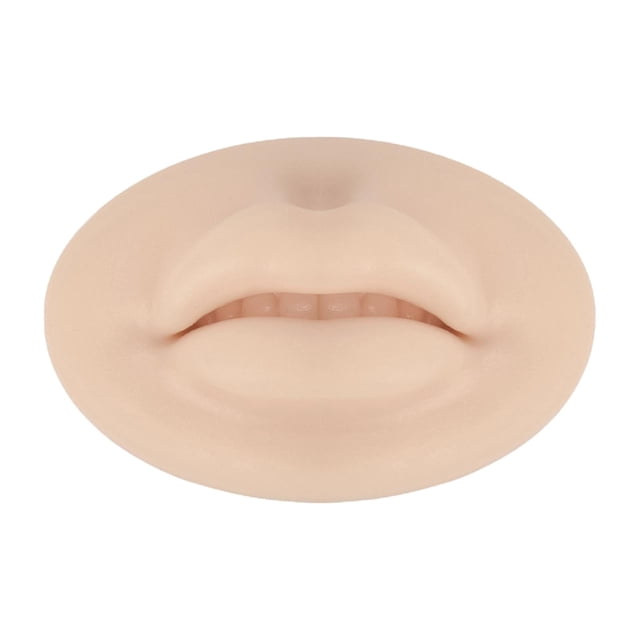 HILABEE 3D Silicone Lip Practice Skin Imitation Waterproof for Training Accessories Skin Skin Color