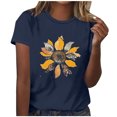 thumbnail image 1 of Tops Cortos para las Mujeres Blusas Impresas Manga Corta Cuello Redondo, Tops de Blusa para las Mujeres Primavera Verano Casual, 1 of 4