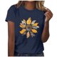 thumbnail image 1 of Tops Cortos para las Mujeres Blusas Impresas Manga Corta Cuello Redondo, Tops de Blusa para las Mujeres Primavera Verano Casual, 1 of 4