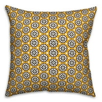 Creative Products Boho Polka Dots in Yellow 18x18 Spun Poly Pillow