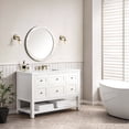 thumbnail image 3 of James Martin 330-V48-BW-3WZ Single Vanity Bright White w/ White Zeus Top, 3 of 7