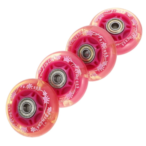 4pcs 64mm LED Skate Wheels Inline Roller Wheels for Outdoor Replacement (Random Color)
