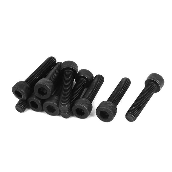 Uxcell M8 x 35mm 12.9 Alloy Steel Machine Bolt Hex Socket Head Cap Screws Black (10-pack)