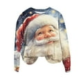 thumbnail image 3 of Jsaierl Christmas Fleece Sweatshirts for Women Plus Size Xmas Graphic Sweatshirt Loose Fit Pullover Sweater Tops Crewneck Holiday Long Sleeve Shirts Christmas Costume, 3 of 5