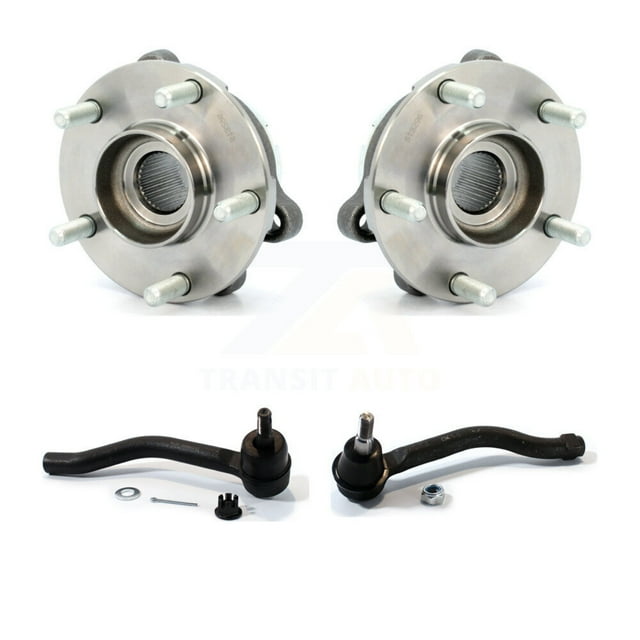 Transit Auto Front Wheel Bearing and Tie Rod End Kit for Car Nissan Altima Maxima - Left Right Side (Driver Passenger) K77-100202