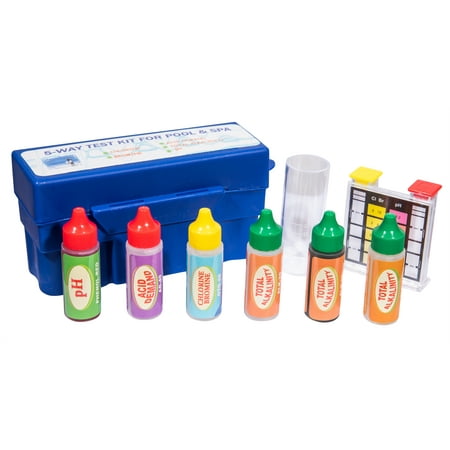 Swimming Pool Water Test Kit - Ch  Br  pH  Tot Alk  Acid Demand