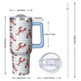 thumbnail image 3 of Ocean Lobster Stainless Steel Tumbler with Handle Lid Straw, Nautical Seafood Crustacean Insulated Travel Coffee Mug Cup for Hot Cold Drinks, Beach Coastal Gift, 3 of 5