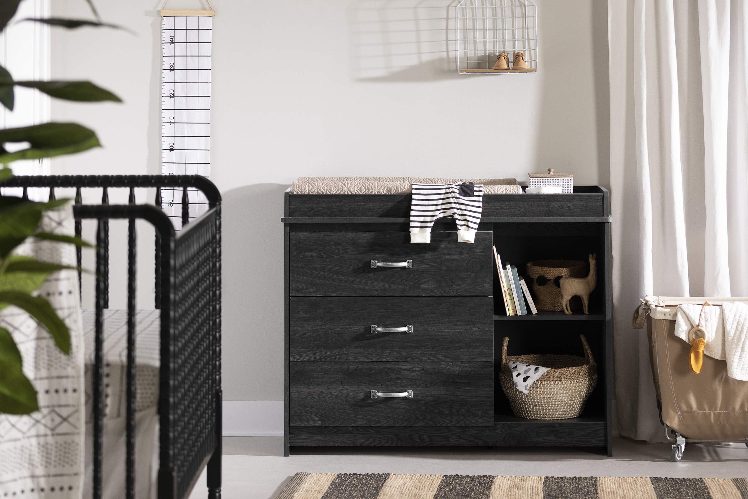 South Shore Tassio Changing Table, Gray Oak