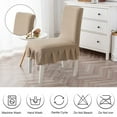 thumbnail image 4 of 2Pcs Chair Covers for Dining Room Chair Covers With Skirt Dining Chair Covers Stretch Kitchen Chair Covers, 4 of 5