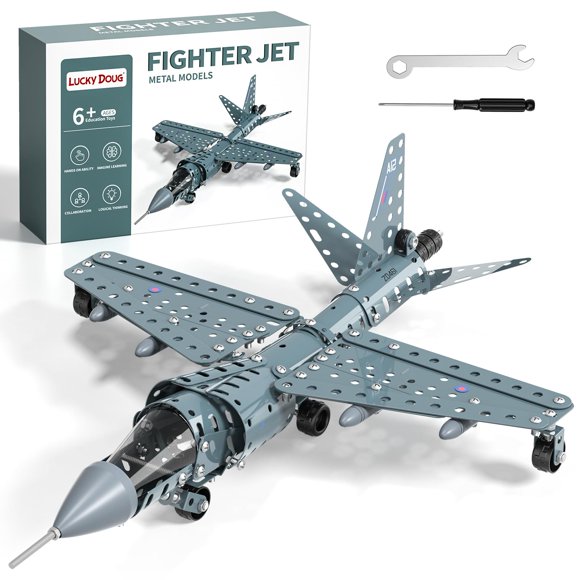 Set de Avión de Juguete para Construcción Lucky Doug para Niños de 8 a 12 Años