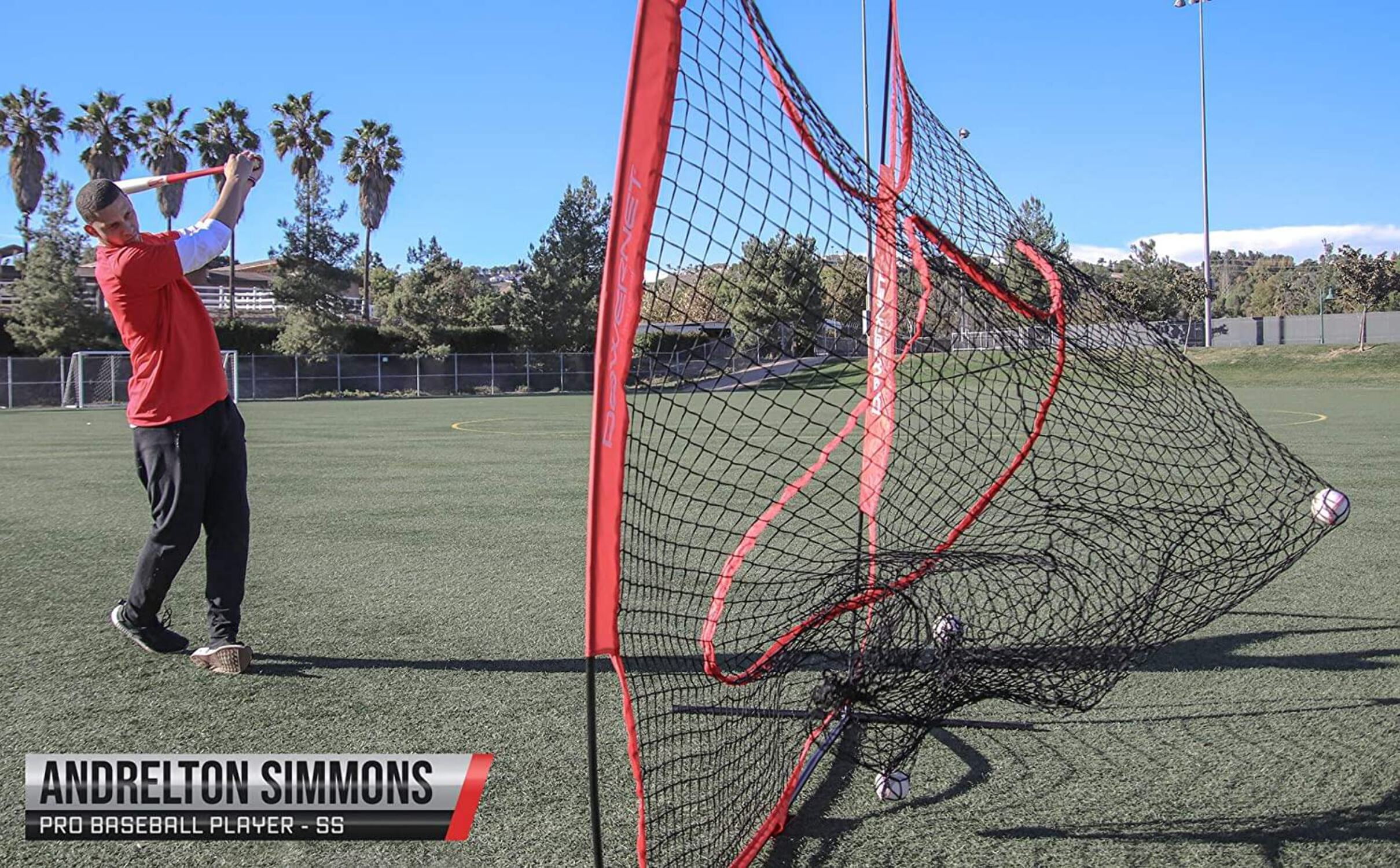 PowerNet Baseball and Softball Practice Net 7 x 7 with Bow Frame  Carry Bag by Jupiter Gear