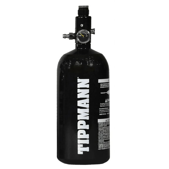 Tippmann 48ci 3,000 PSI Compressed Air Paintball Tank, Black