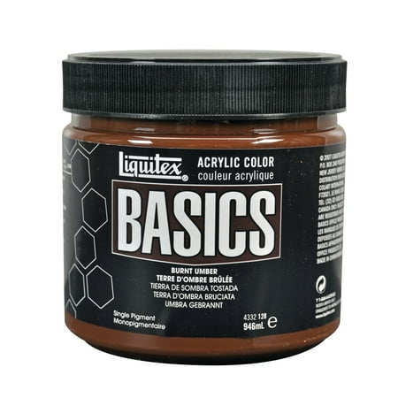 UPC: 0094376942323 | Liquitex BASICS Acrylic Color  32 oz. Jar  Burnt Umber