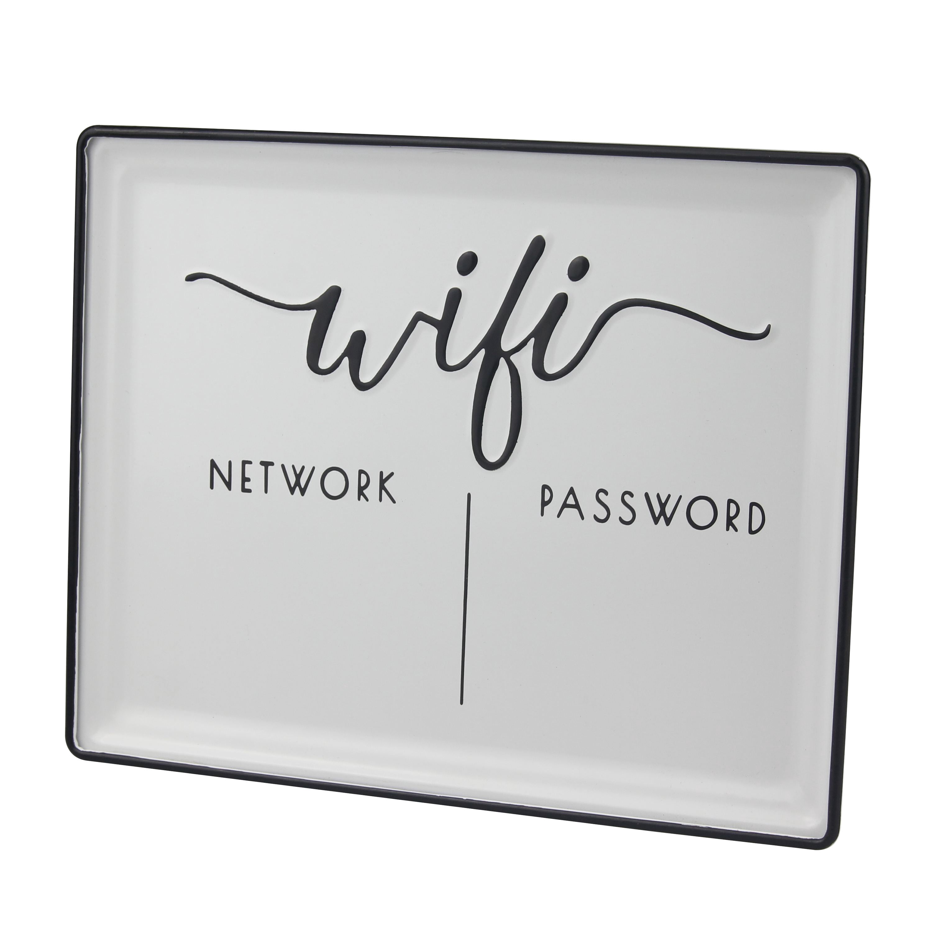Better Homes & Gardens Decorative Wi-Fi Password Tabletop Sign, White