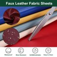 thumbnail image 3 of Uxcell Leather Sheets, 8x53 Inch (20x135cm) Smooth Solid PU Leather Fabric Roll, Dark Red/Black, 3 of 5