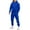 Blue, variant on Mens Sweatsuits 2 Piece Set Fleece Hoodies Pullover and Cargo Sweatpants Set Casual Athletic Tracksuits Winter Jogging Suit Pink