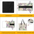 thumbnail image 3 of Pastel Floral Line Art Seamless Pattern Waterproof Picnic Blanket with Foldable Zipper, Suitable for Outdoor Use, Suitable for Travel, Camping, Beaches, Parks, Grasslands, Picnic Blanket Accessories, 3 of 7