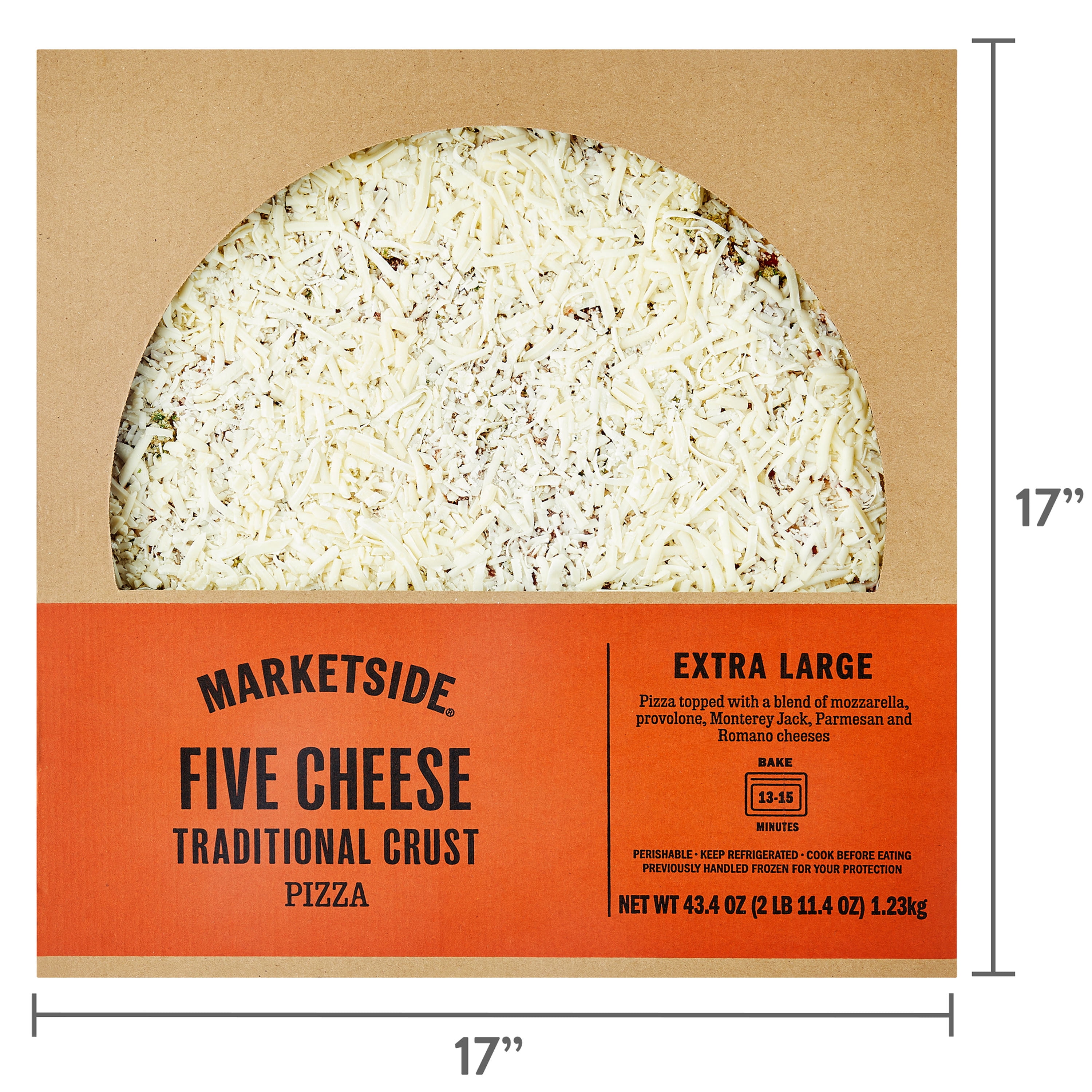 Marketside 16" Five Cheese Traditional Crust, Pizza, Marinara Sauce (Fresh)