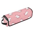 thumbnail image 2 of Hair Tool Organizer Bag with Heat Resistant Mat Removable Travel Storage Case for Hot Air Brushes Curling Irons Cute Unicorns with Pink Background, 2 of 8