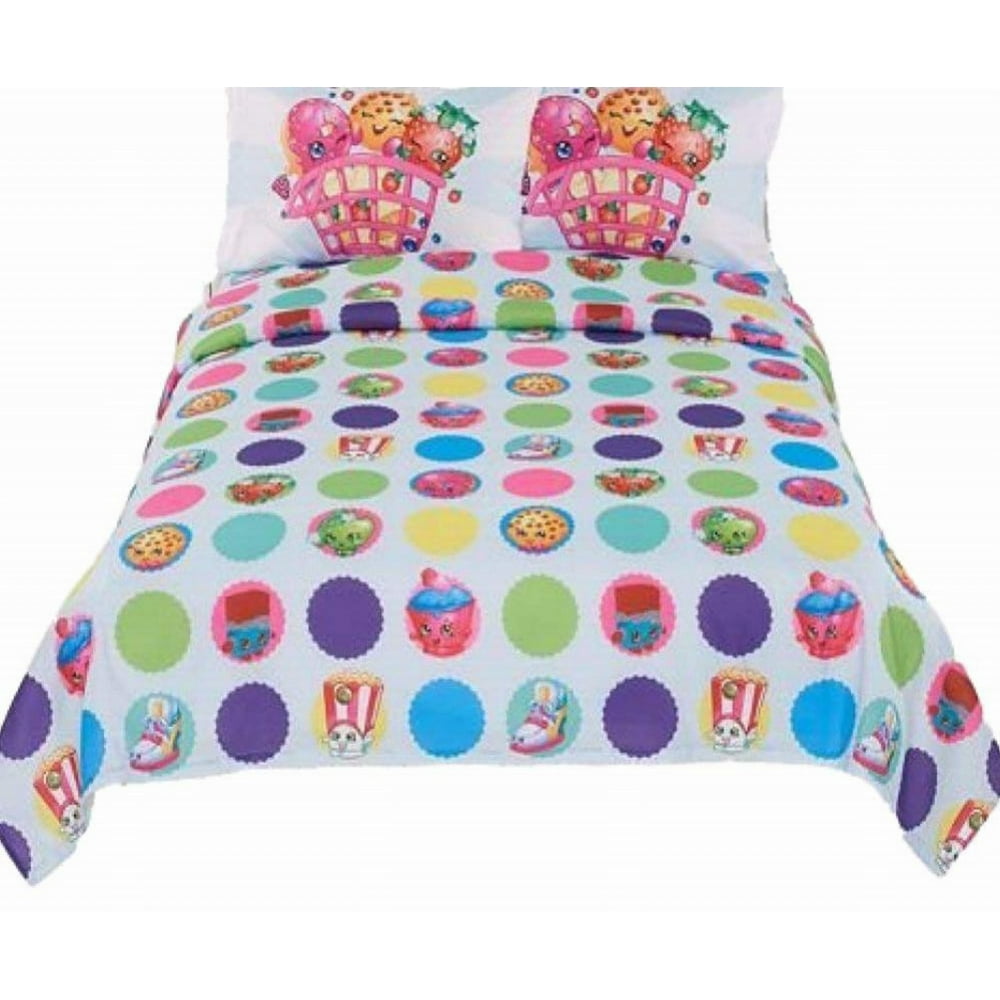 Shopkins Full Sheet Set Soft Colorful Bed Sheets - Walmart.com