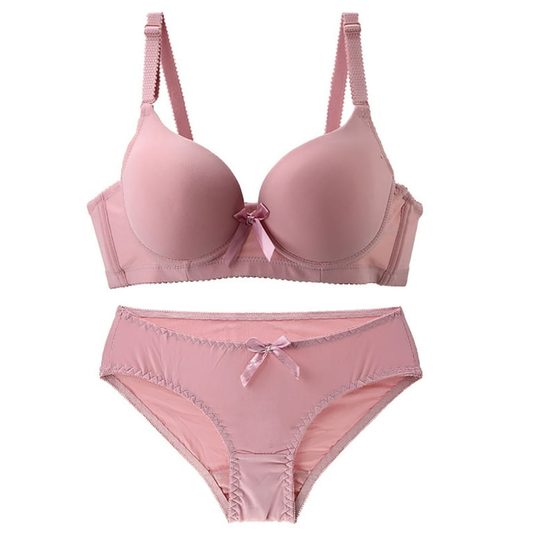 Lopecy-Sta Women's Lingerie Set Sexy Bra and Panties Summer Thin Lingerie  Set Womens Bras Discount Clearance Bralettes for Women Pink 