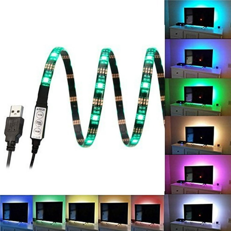LOENDE Smart App & Voice Controlled Multi-Color USB LED Light Strip,  6.5ft/2m, Waterproof 