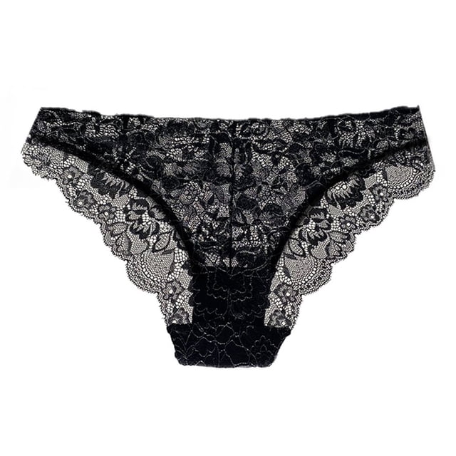Bikini Vicky Form para Dama con Encaje con Detalle de Brillos e Hilo Metálico con Tirantes Ajustables Color Negro Talla G