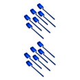 thumbnail image 1 of Bewildely Paquete de 6 cucharas de café de acero inoxidable, cucharillas colgantes de leche con chocolate, accesorios para cucharas agitadoras Azul 2piezas, 1 of 6