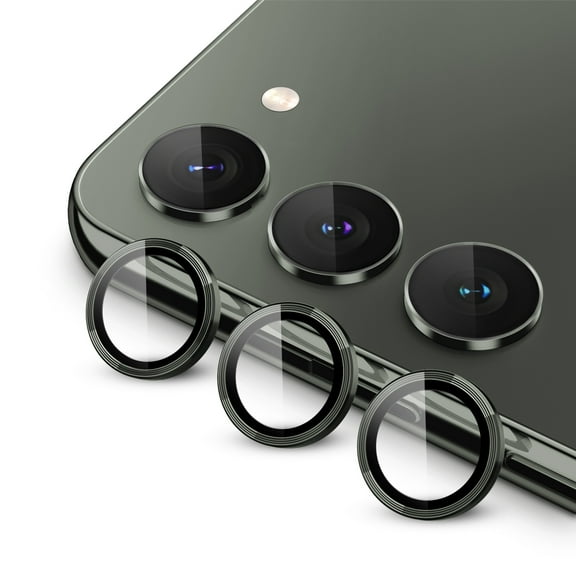 JETech Camera Lens Protector for Samsung Galaxy S23 5G 6.1-Inch / S23 Plus 5G 6.6-Inch, 9H Tempered Glass Metal Individual Ring Cover, Easy Installation Tray, HD Clear, Set of 3 (Green)