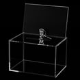 thumbnail image 2 of Acrylic Donation Box with Sign Holder Portable Suggestion Box Storage Container Multipurpose Reusable Raffle Box for Fundraising Voting Charity Ballot Contest Suggestions, 2 of 6