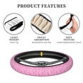 thumbnail image 3 of Kdxio Breast Cancer Awareness2 Print Elastic Stretch Steering Wheel Cover,Auto Steering Wheel Cover,15 Inch Anti-Slip,Warm in Winter and Cool in Summer,Fit Suvs,Vans Cars,Trucks, 3 of 5