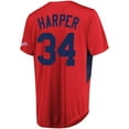 thumbnail image 3 of Bryce Harper Washington Nationals Majestic MLB Jersey - Red, 3 of 4