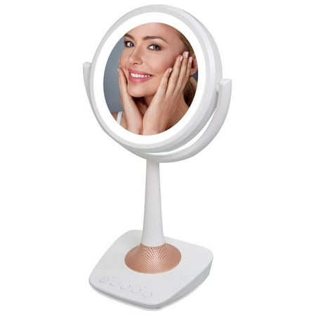 - QFX R-72 Lighted LED Mirror & Wireless Speaker