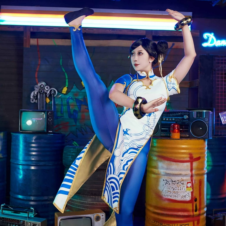 Micotaku Street Fighter 6 Officially Licensed Chun-Li Cosplay Costume Full Set Halloween Costume